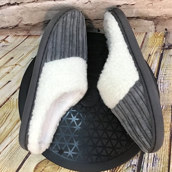 NY Threads Women's Gray Comfy Soft Coral Fleece Lined Slippers Size Small US 5 - Picture 4 of 9